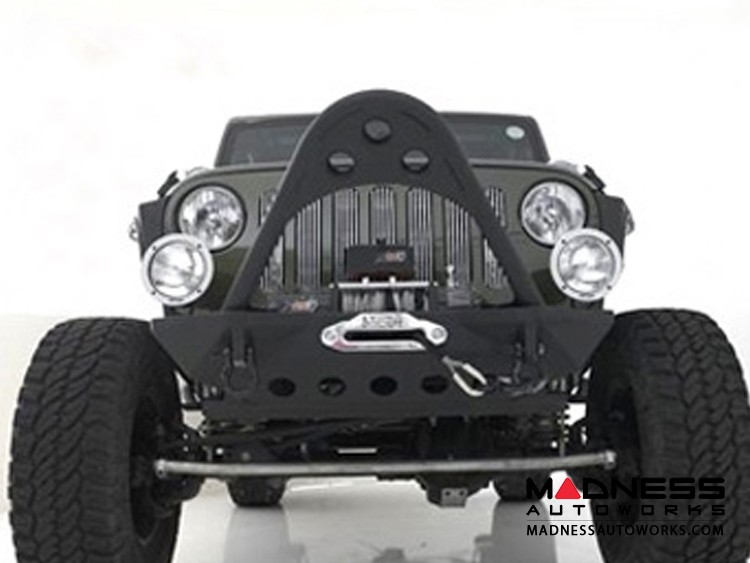 Jeep Wrangler JK SRC Stinger Front Bumper by Smittybilt Black Textured